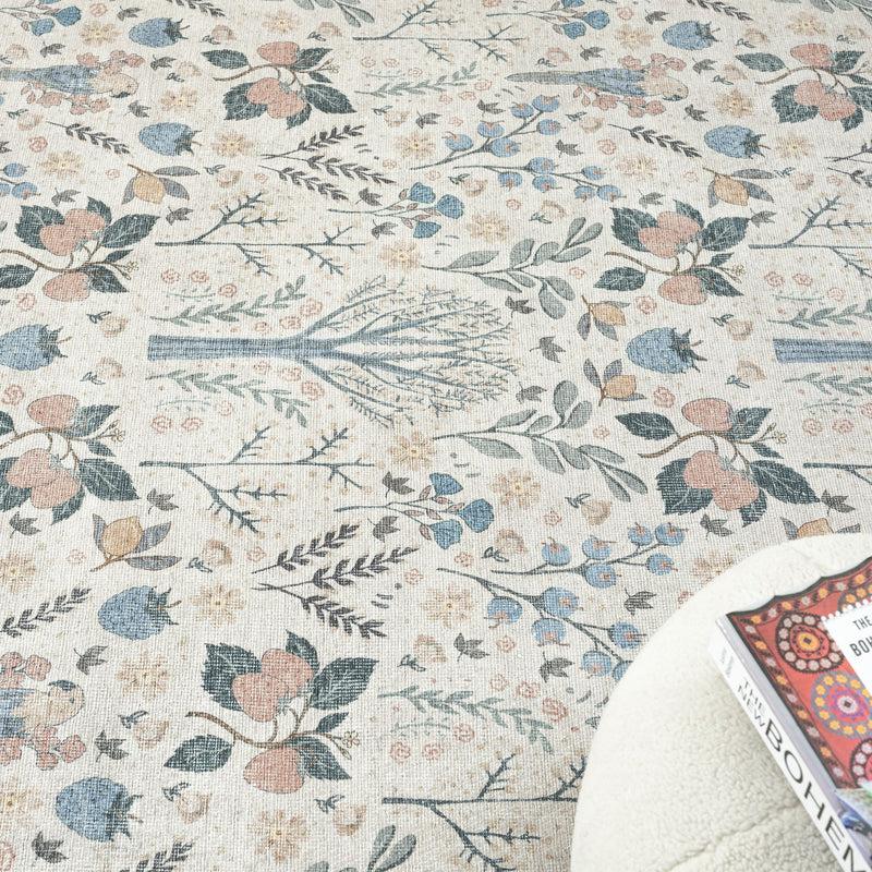 Retro Flowers Multi Rug