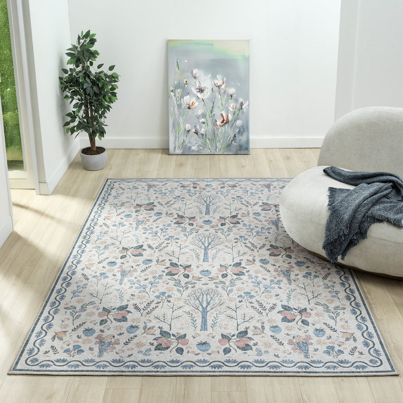 Retro Flowers Multi Rug