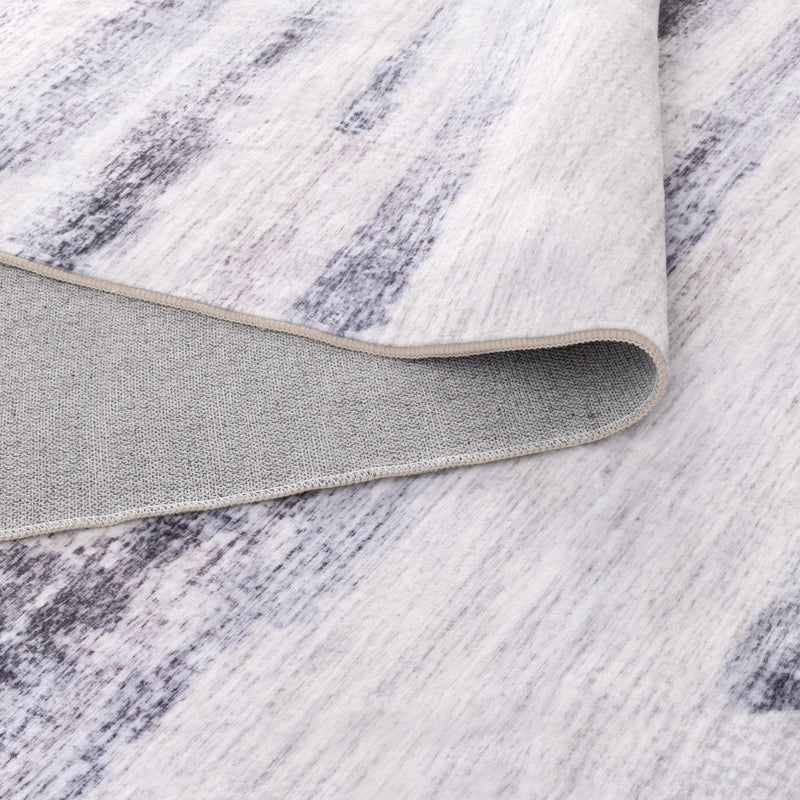Carewell Abstract Machine Washable Blue Rug