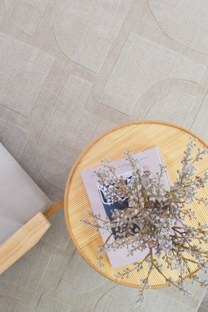 Dakota Fuzzy Crush Beige Rug