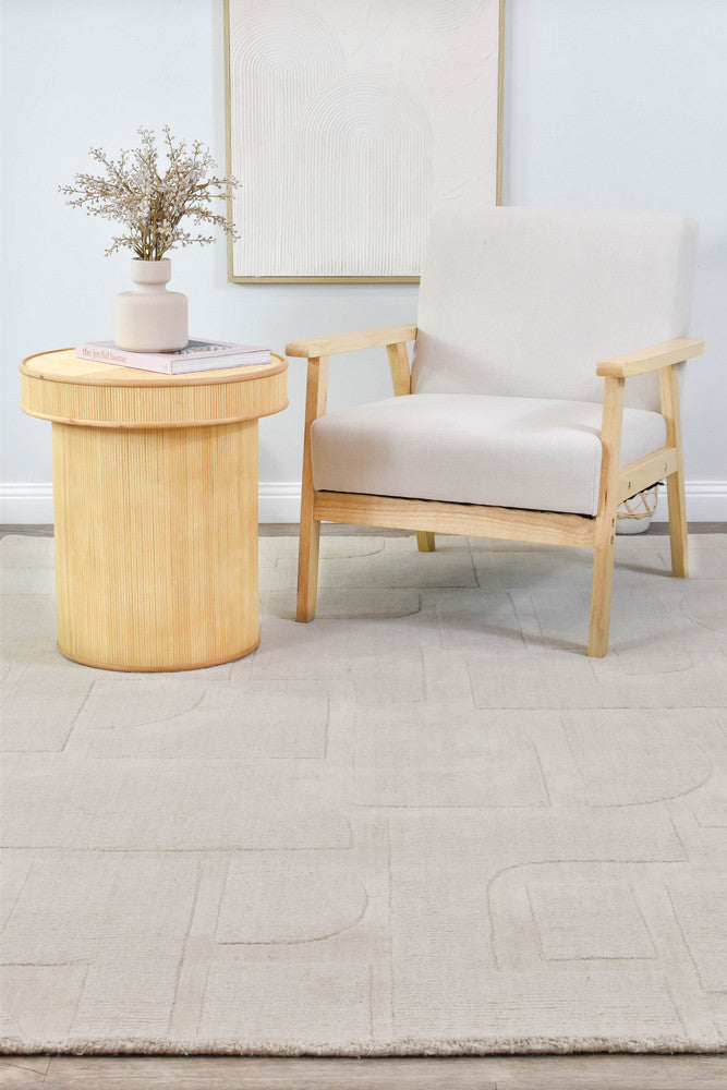 Dakota Fuzzy Crush Beige Rug