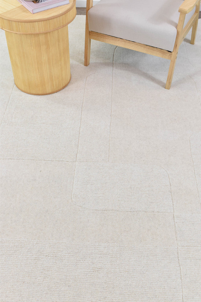 Dakota Fuzzy Flash Ivory Rug