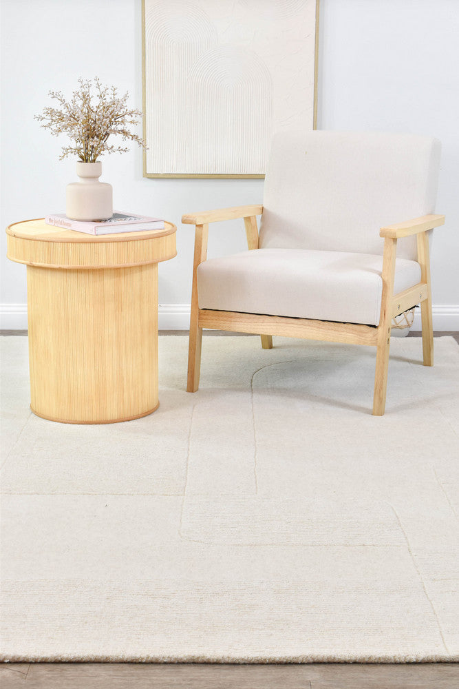 Dakota Fuzzy Flash Ivory Rug