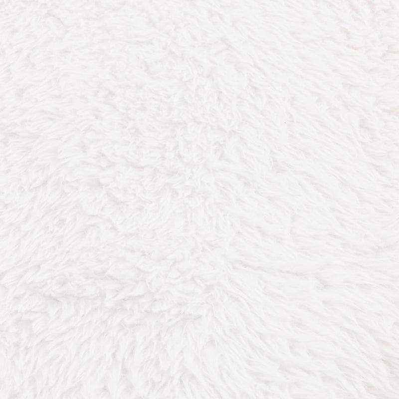 Mila Machine Washable Shaggy White Rug