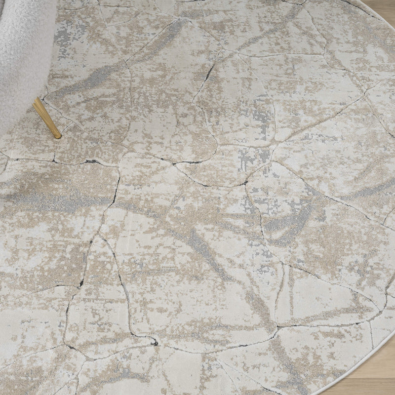 Soft Polyester ultra-modern Round Rug Contemporary dense Pile shed ...