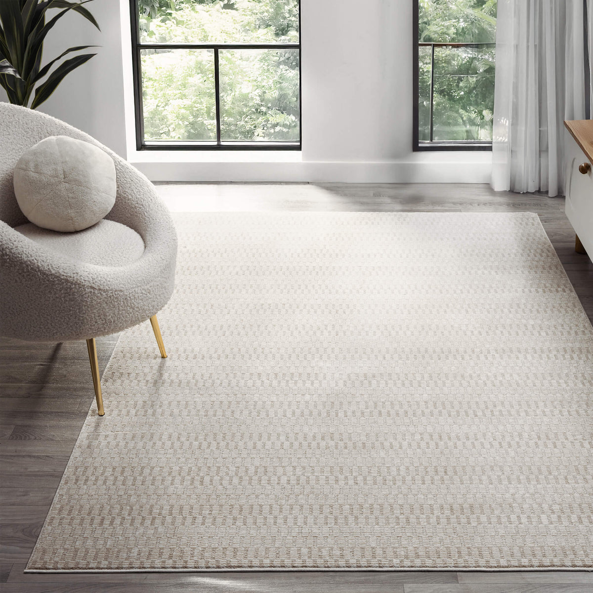 Dense Rugs Soft Polyester ultra-modern Rectangle Rug Contemporary dense Pile shed ...