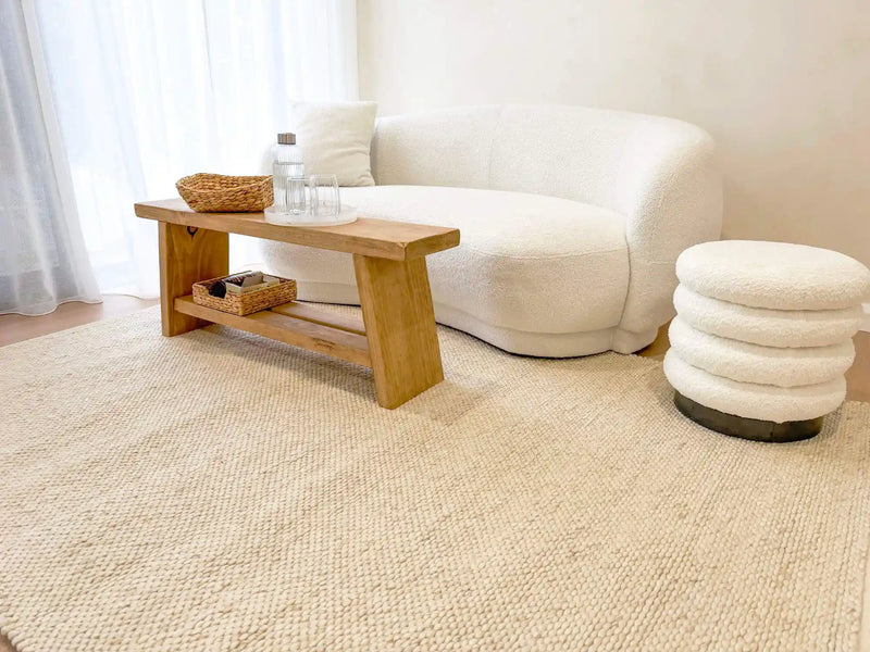 Vibe Texture Wool Beige Rug