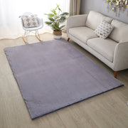 Plush Faux Fur Grey Rug