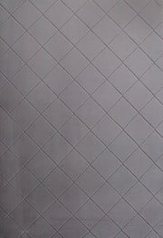 Plush Faux Fur Diamond Silver Rug