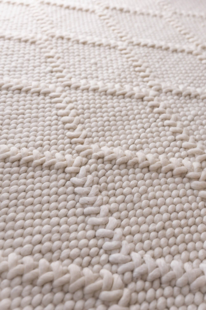 Treasure White Wool Rug