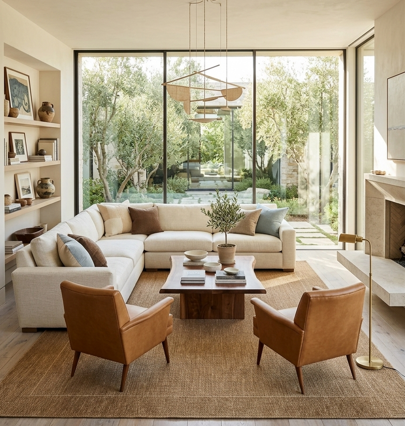 Outdoor Living Sisal Beige Brown Rug