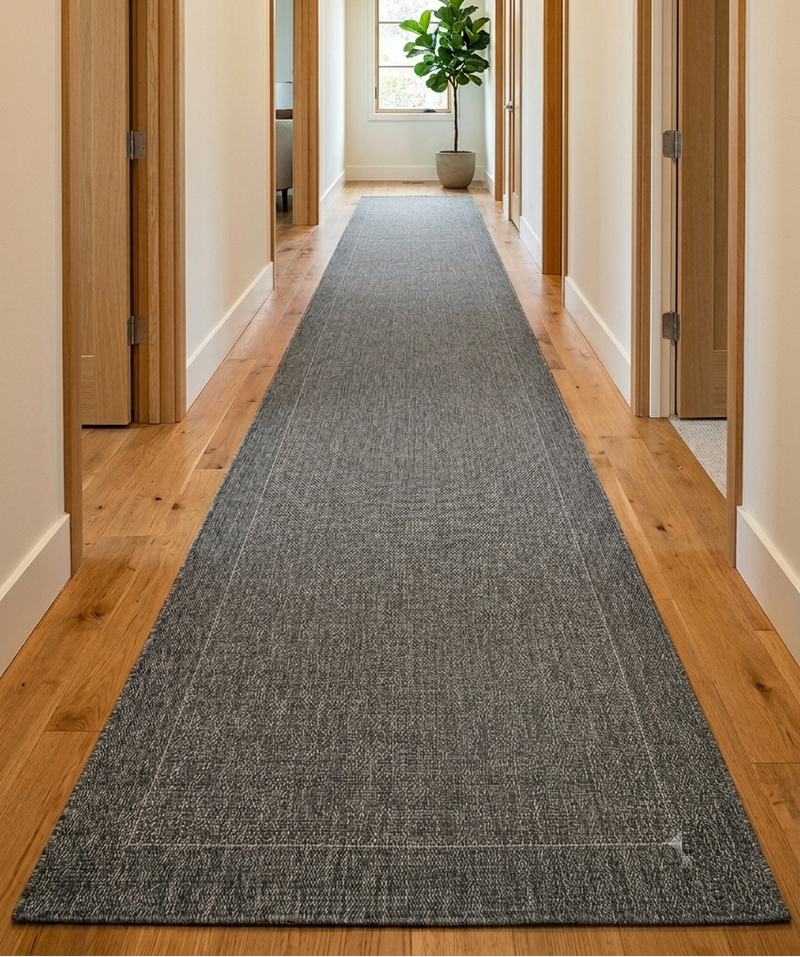 Outdoor Living Sisal Charcoal Runner Rug