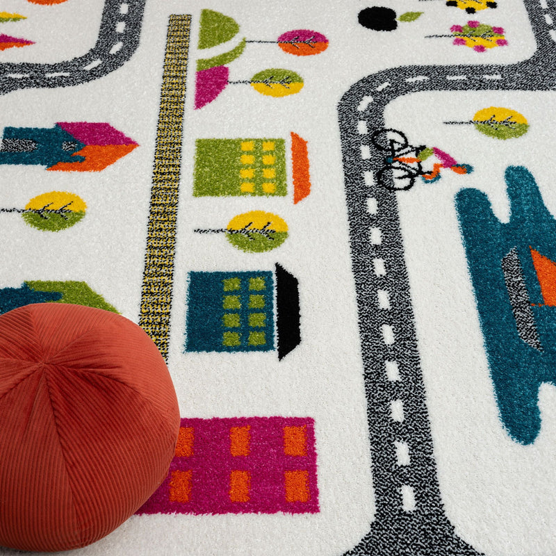 Kidszone Road Cream Rug