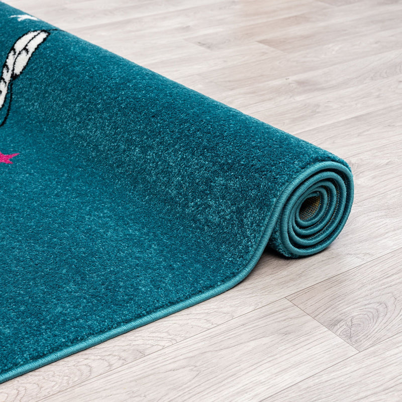 Kidszone Elephant Blue Rug