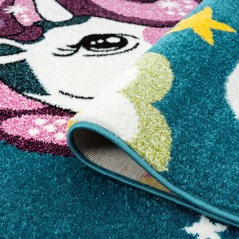 Kidszone Yunikorn Blue Rug