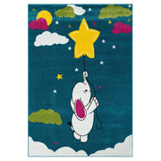 Kidszone Elephant Blue Rug