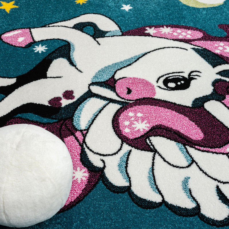 Kidszone Yunikorn Blue Rug