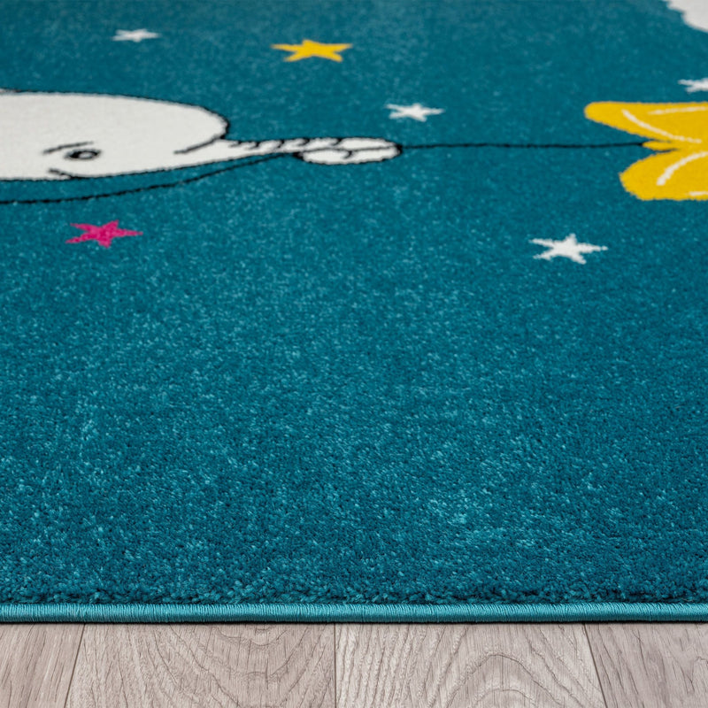 Kidszone Elephant Blue Rug