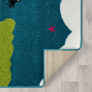 Kidszone Elephant Blue Rug