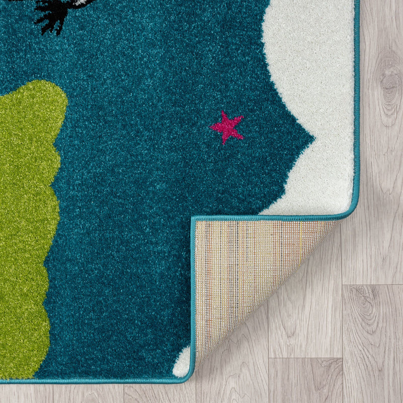 Kidszone Elephant Blue Rug