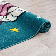 Kidszone Yunikorn Blue Rug
