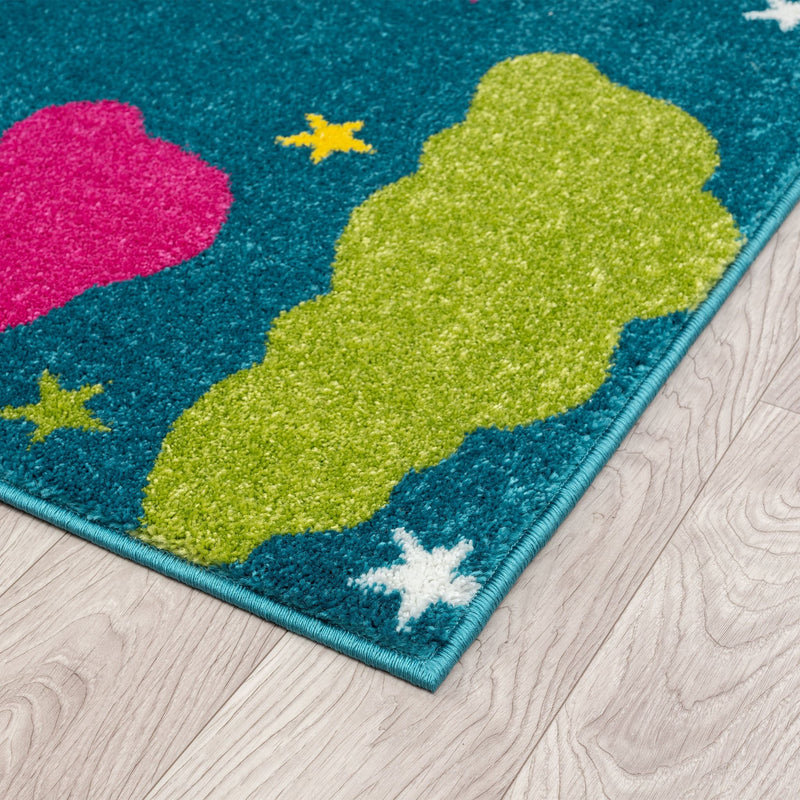 Kidszone Elephant Blue Rug