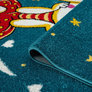 Kidszone Moon Bunny Blue Rug