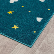 Kidszone Moon Bunny Blue Rug