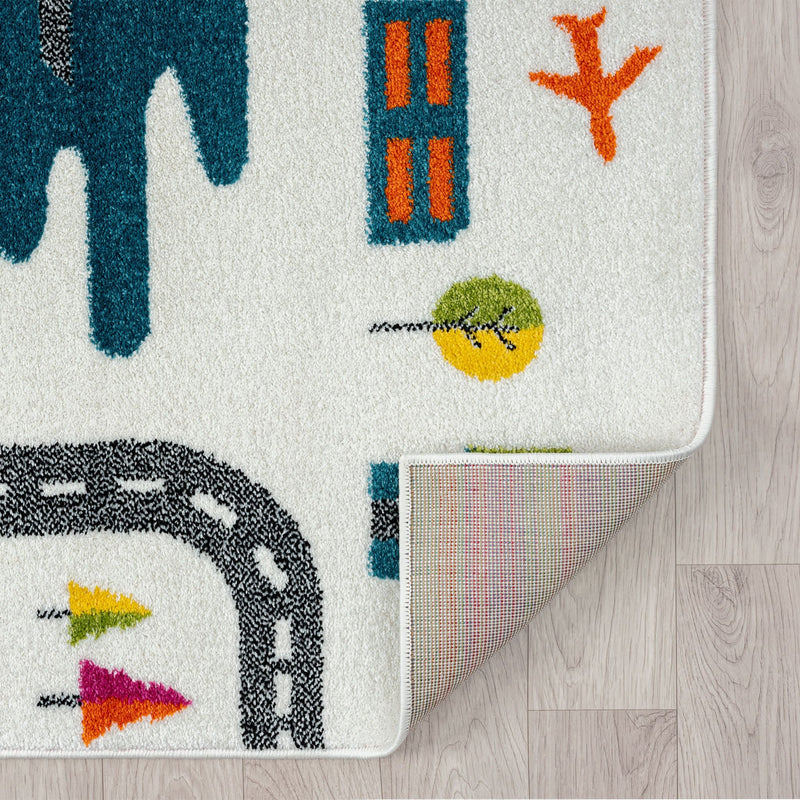 Kidszone Road Cream Rug