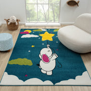 Kidszone Elephant Blue Rug