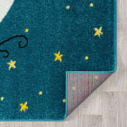 Kidszone Moon Bunny Blue Rug