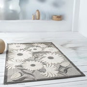 Fascination Flower Silver Rug