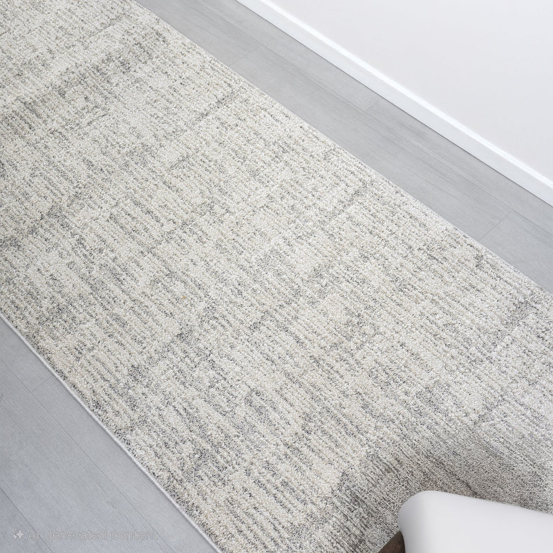 Mother Earth Oyster Grey Runner Rug