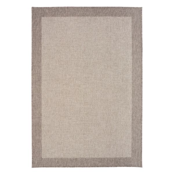 Lumina Indoor Outdoor Border Taupe Rug