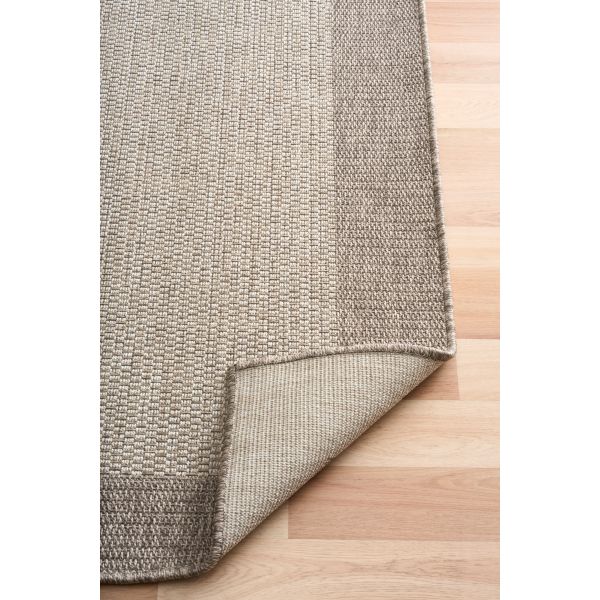 Lumina Indoor Outdoor Border Taupe Rug
