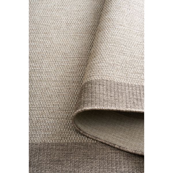 Lumina Indoor Outdoor Border Taupe Rug
