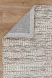 Wamberal Geometric Beige Wool Rug