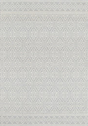 Wamberal Geometric Light Grey Wool Rug