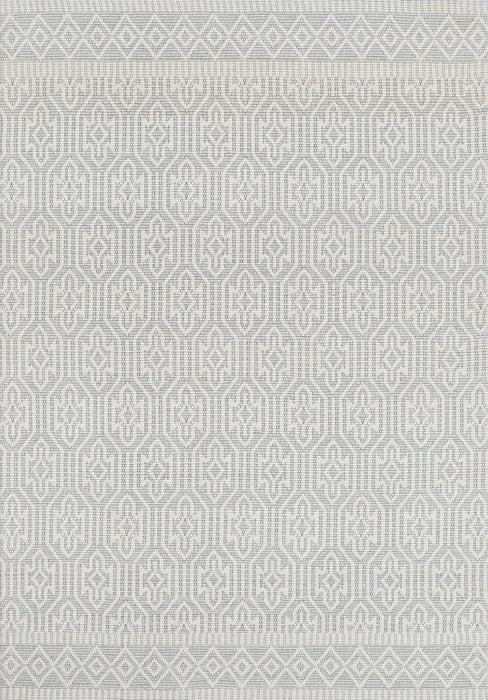Wamberal Geometric Light Grey Wool Rug