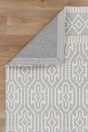 Wamberal Geometric Light Grey Wool Rug