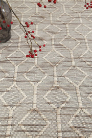 Wamberal Lattice Beige Wool Rug