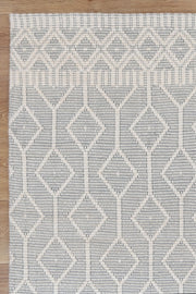 Wamberal Lattice Light Grey Wool Rug