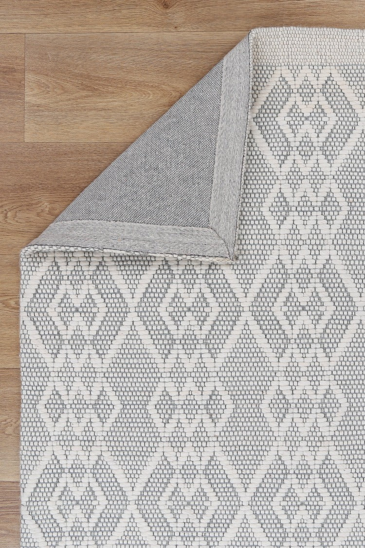 Wamberal Diamond Grey Wool Rug