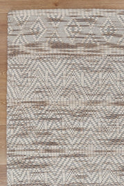 Wamberal Chevron Beige Wool Rug
