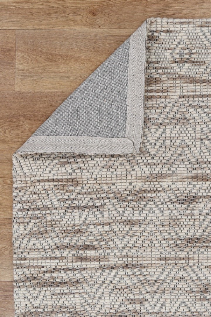 Wamberal Chevron Beige Wool Rug