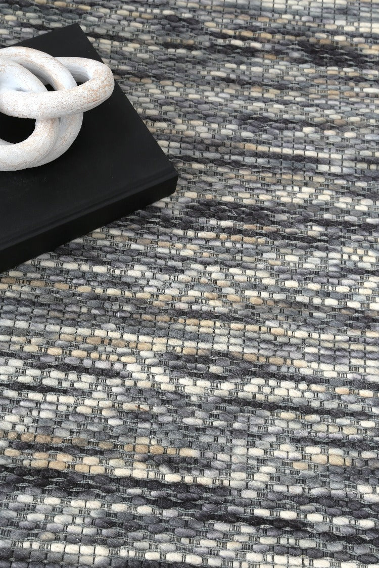 Wamberal Chevron Stone Wool Rug