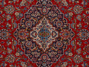 Persian Kashan Red Blue Handmade Rug