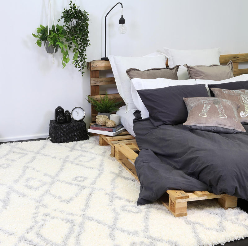 Accorom Fes Shag Cream Silver Rug