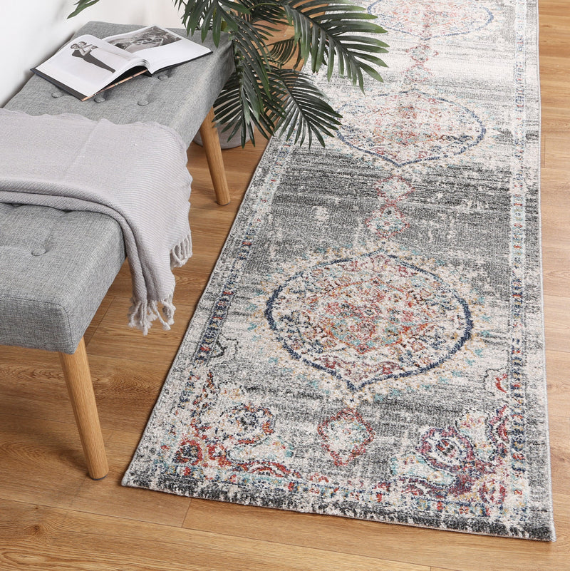 Chamber Hollow Medalion Transitional Grey Rug