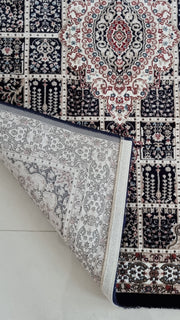 SilkVera Squares Navy Uniart Rug